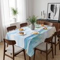 thumbnail image 6 of Summer Beach Palm Tree Table Cloth Waterproof Tablecloths, Blue Coastal Tropical Ocean Tablecloth Dining Table Cover for Kitchen Party Tabletop Outdoor, Rectangle Tablecloth 60x84 Inch, 6 of 9