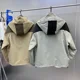 thumbnail image 4 of Abrigo de hombre de primavera y otoño, chaqueta holgada de exterior con cuello alto y capucha impermeable de manga larga, 4 of 5