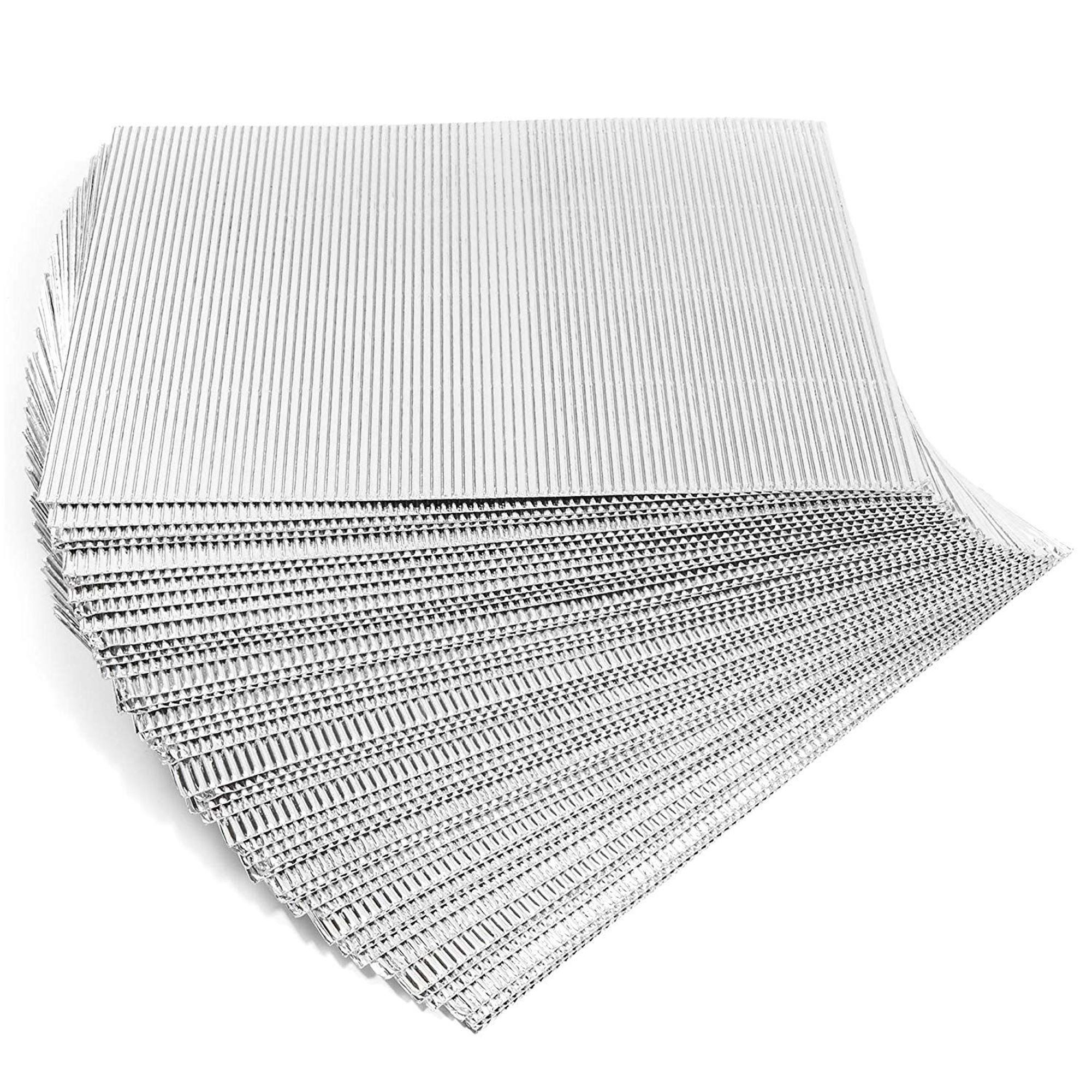 48 Packs Metallic Corrugated Cardboard Paper Sheets for DIY, Crafts