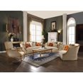 thumbnail image 4 of HomeRoots 348221 41 x 70 x 38 in. Fabric Antique Gold Upholstery Wood Leg & Trim Loveseat with 5 Pillows, 4 of 5