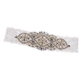 thumbnail image 4 of Paquete de 3 a 10 apliques de flores para ligas de boda románticas con perlas y diamantes de imitación 10 piezas, 4 of 9