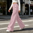 thumbnail image 6 of Women's Flowy Workout Pants Baeitkot Women's Solid High Waist Elastic Wide Leg Sweatpants Casual Loose Flowy Workout Pants with Pocket Pink XL, 6 of 8