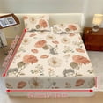 thumbnail image 2 of COEQINE Twin XL Size 3 Piece Sheet Set, Stay in Place Fade Stain Resistant Cooling Bed Sheets with All Around Elastic Cozy Bedsheet & Pillowcases, Retro Daisy Floral, 2 of 5