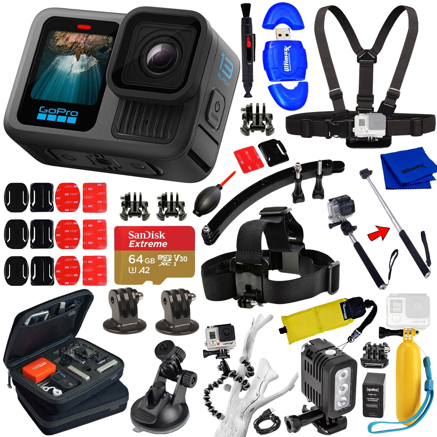 GoPro HERO10 Action Camera Bundle with 64GB Card, 50 Piece GoPro HERO10 Action Camera Bundle with 64GB Card, 50 Piece