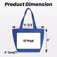 thumbnail image 7 of Muka Blank Small Canvas Tote Bag for Kids, Cotton Lunch Bag, Handheld Grocery Shopping Bag - 11.8" W x 7.9" H x 3.9" D-Coffee, 7 of 7
