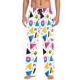 thumbnail image 7 of FORMRS Mens Pajama Pants with Pockets Sleepwear Lounge Bottoms Sizes S-2XL, Yellow Retro Shapes, 7 of 7