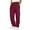 #Wine, variant on DPTALR Men's High Waist Drawstring Casual Trousers with Multi Pockets，Long Pants,Beige Big and Tall Men L