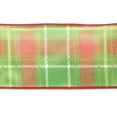 thumbnail image 3 of Vickerman 4" x 10 yd Green/Yellow/Plaid Wired Edge Christmas Ribbon., 3 of 4