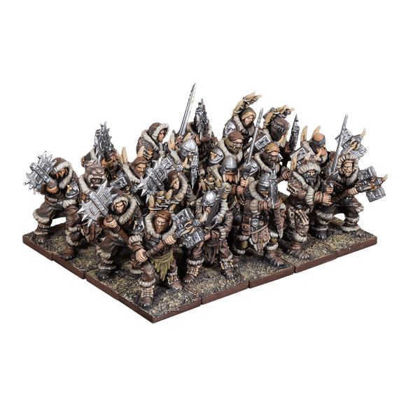Kings of War - Northern Alliance Clansmen Regiment w/ Two Handed Weapons New