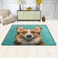 thumbnail image 2 of Cute Corgi Rugs Washable Cover Floor Rug Carpets Bathroom Decorations For Kitchen Bedroom Indoor 72"X48", 2 of 4