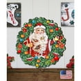 thumbnail image 6 of Santa Wreath with Birds Door Hanger, Door Decor by G. DeBrekht | Christmas Santa Snowman Decor - 8185320H, 6 of 11