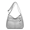 thumbnail image 3 of Bolso bandolera vintage con múltiples bolsillos, bolsos de hombro de cuero suave de alta calidad para mujer, bolso y cartera de diseñador de lujo para mujer, 3 of 5