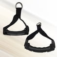 thumbnail image 2 of 2pcs D Ring Pull Rope Handle Arm Tricep Pulldown Training Rope Handle V Bar Gym Training Arms Strength Fitness (Black), 2 of 7