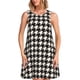 thumbnail image 1 of Fotbe Black and white houndstooth Vestido de Verano sin Mangas para Mujer – Vestido Midi Línea A, Estilo Camiseta Floral, Vestido Playero Casual y Fluido, 1 of 7