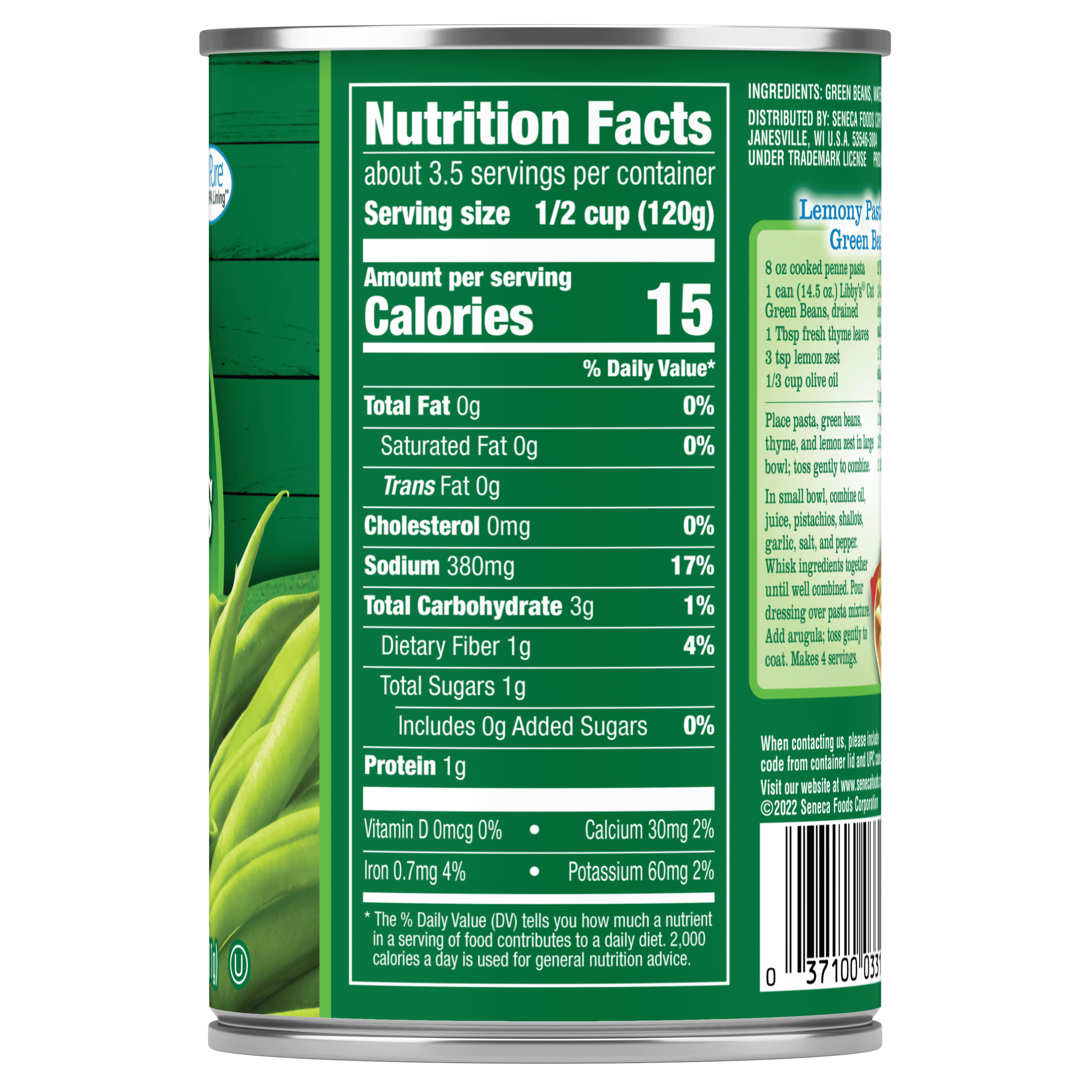 (24 pack) Libby's Canned Cut Green Beans, 14.5 oz Can