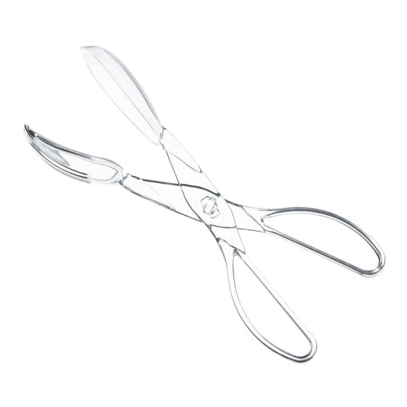 Smarty Clear Disposable Plastic Serving Salad Scissor Tongs 50ct