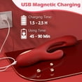 thumbnail image 6 of TLUDA Rabbit Vibrator Women Vibrator, Tapping G-Spot Vibrator for Women,  Personal Massager with 21  Vibrating Settings , Red, 6 of 10