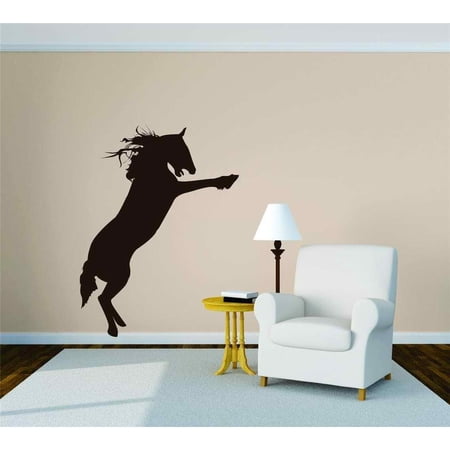 Care Taker Cute Animal Wall Decal Decoration Cute Jumping Horse Silhouette Lasts Years and Easily Removable - Size: 15 In(W) x 20 In(H)