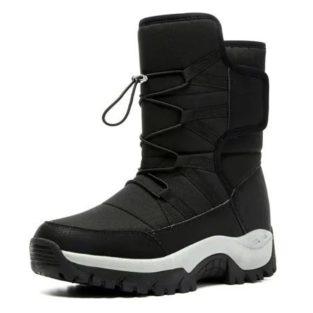 

Fashion Lace Up Winter Snow Boots Thickening Fleece Lined Thick Sole Calf Boots Women‘s Footwear
