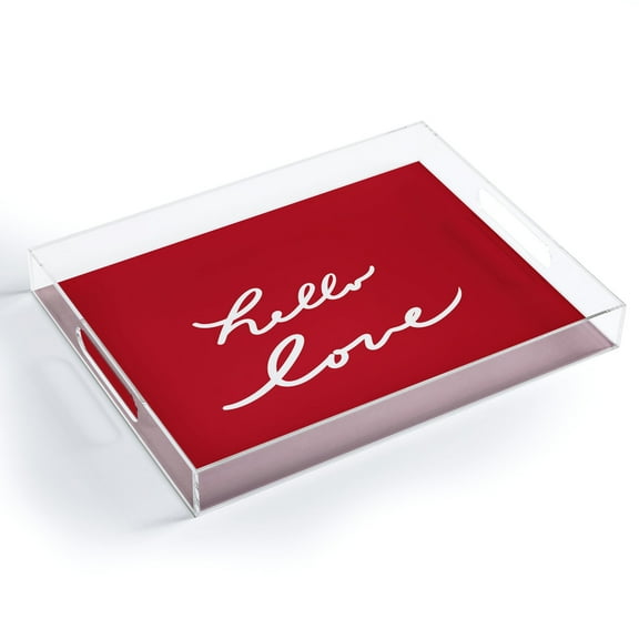 Society6 Hello Love by Lisa Argyropoulos Acrylic Tray