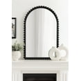 thumbnail image 3 of Kate and Laurel Beadbrook Modern Beaded Arched Mirror, 20 x 30, Black, Transitional Arch Wall Mirror for Use as Bathroom Mirror or Entryway Mirror Decor, 3 of 9