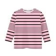thumbnail image 3 of GaThRRgYP Girls Kid Tough Tee with Long Sleeves,Children's and Girls Clothes Fall,Boys and Girls Printed Three-quarter Sleeve Round Neck Children's Top Pullover Bottoming Shirt Pink#1 9 Years, 3 of 4