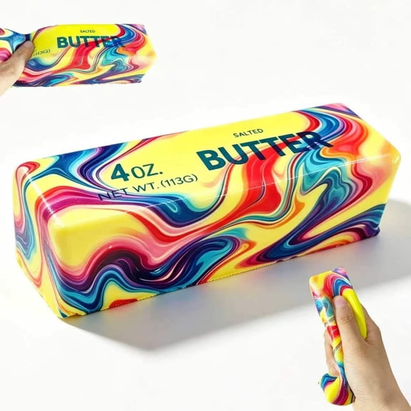 Butter Squishy, 2026 New Slow Rising Squeeze Toys, Realistic Food Stress Relief Fidget Toys for Decompression & Anxiety Relaxation (1PCS)