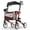 Red, variant on Foldable Rollator Walker for Seniors, Aluminum Rolling Walker with 8" PVC Wheels for All Terrain, Padded Seat & Removable Travel Bag, 300 lb.Weight capacity, Black