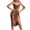 88#Brown, variant on gljltg Women's Sexy Slim Solid Color Tight-Fitting Dress, Polyester Fabric, Lightweight Breathable Spring Summer, Casual Sexy Home Office Outfit, Easy Care Machine Washable