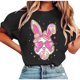 thumbnail image 1 of Tops de Manga Corta de Verano para las Mujeres Imprimir Blusa de Cuello Redondo, Moda Ligera de Poliéster Spandex, 1 of 7