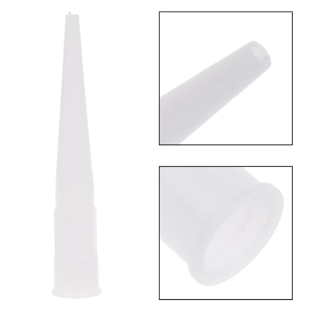 28 Pack Sausage Caulking Gun Nozzles - Universal Cone Tips With 3mm Pre-Cut Hole For Epoxy & Sealant