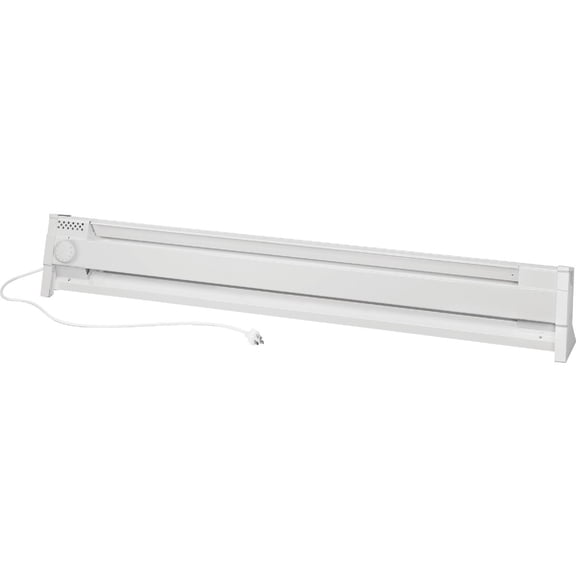 Cadet Portable Electric Baseboard Heater - 1500 Watts, Adjustable - 48 In., White