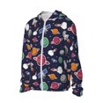 thumbnail image 2 of Pofeuu Rocket Satellite Print Sun Protection Outdoor Lightweight Full Zip UV Cooling Hoodie Long Sleeve Summer Clothing for Outdoor Hiking-XX-Large, 2 of 5
