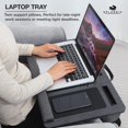 thumbnail image 6 of Laptop Tray with Mouse Pad & Wrist  - Portable Lap Desk for Bed & Office, Black, 6 of 7