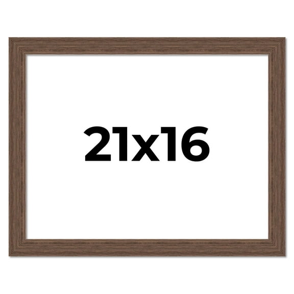 21x16 Frame Brown Distressed Barnwood Picture Frame | Rustic Farmhouse Photo Frame Includes UV