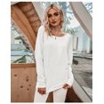 thumbnail image 2 of Pull-over à Manches Longues pour Femmes Pull Bouffant Solide, 2 of 6
