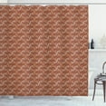 thumbnail image 1 of Ambesonne Floral Shower Curtain, Spring Ornament Motif, 69"Wx70"L, Dark Orange Sand Brown, 1 of 3
