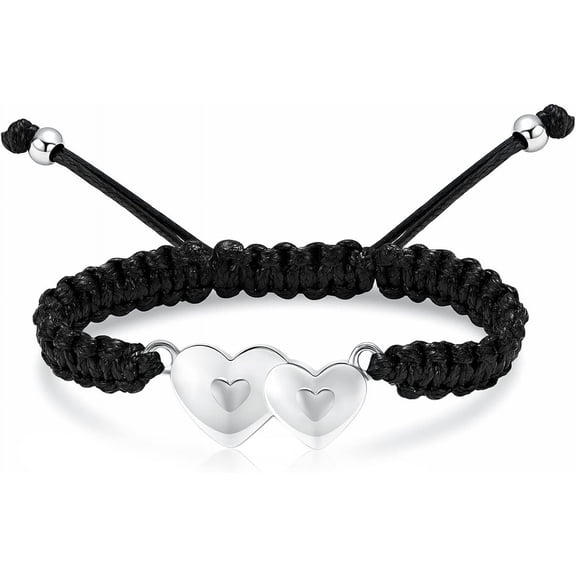 Double Heart Cremation Bracelet for Ashes for Women Stainless Steel Pendant Urn Memorial Jewelry Loved Ones Human Pet Funeral Keepsake Gift