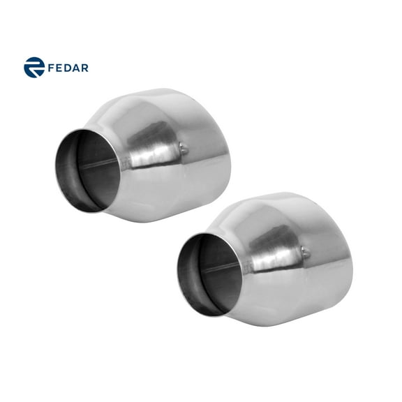 Fedar Inlet 2.5" ; Outlet 2.5" ; Length 5" Exhaust Tailpipe Tip 2-pack
