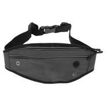 Unique Bargains 1 Pc Durable Running Belt Oval Type Sports Waist Bag for Sports Dark Gray