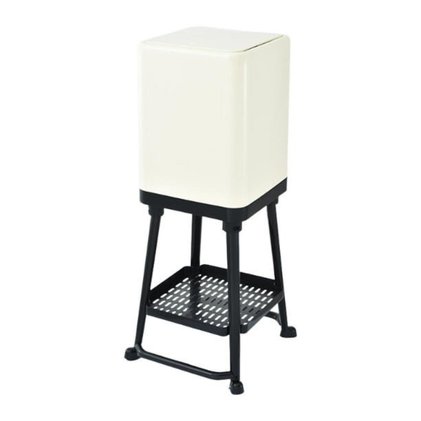 Cubo de basura minimalista, cubo para residuos de papel, para uso doméstico, dormitorio, oficina, tocador. Negro