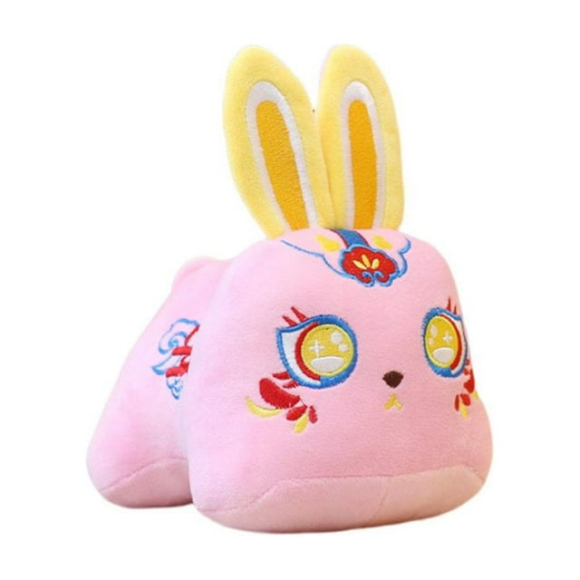 Boc Rabbit Mascot Toy Good Resilience Full Filled Chinese Elements Tassel Pendant Embroidery Rabbit Plush Doll for Chinese New Year