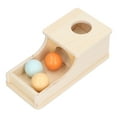 thumbnail image 4 of Child Educational Toy,  Simulation Fine Workmanship Parent Child Fun Toy Composite Wood Glossy Finish  For Kid Entertainment Target Box,Drawer Box,Pitching Box,Textile Drum,Coin, 4 of 8