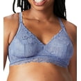 thumbnail image 4 of Cake Maternity Chantilly Busty Wire Free Lace Nursing Bralette for Breastfeeding, Wireless Maternity Bra (for E-G Cups), Blue, X-Large, 4 of 6