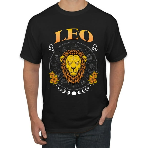 Wild Bobby Leo the Lion Fire Sign, July 22 August 22, Constellations Horoscope Zodiac Birthday Birth Month Stone Gift for Men Women Tee