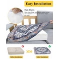 thumbnail image 5 of Blue Boho Couch Cushion Covers Stretch, Washable Sofa Seat Covers Individual Seat Cushion Sofa Slipcovers Ethnic Geometric Middle Century Art Couch Cover Furniture Protector S-3PCS, 5 of 7