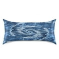 thumbnail image 3 of JSTEL Swirl Tie Dye Indigo Satin Pillowcase Standard Size Pillow Cases Envelope Closure Bed Pillow Cover, 20 x 26 inch, 3 of 9