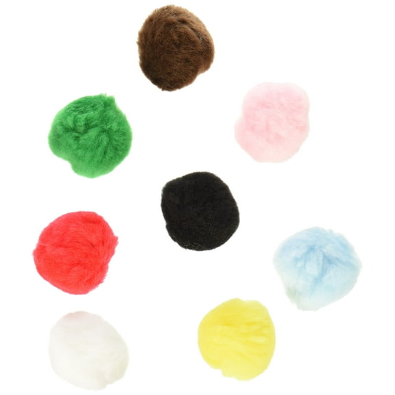 Darice Pom Poms 2" 8 piece Multi colored - NEW
