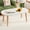 Small Oval White, variant on Coffee Table Low Table with 4 Solid Wood Leg, Floor Table Desk for Sitting on The Floor, Small Oval Coffee Table for Small Space, Side Table Japanese Coffee Table for Living Room Apartment Home