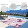 thumbnail image 3 of Boho Purple Flowers Outdoor Rug for Patio/Deck/Porch, Non-Slip Large Area Rug 5 x 8 Ft, Spring Floral Botanical Patchwork Vintage Indoor Outdoor Rugs Washable Area Rugs, Camping Rug Carpet Runner, 3 of 8